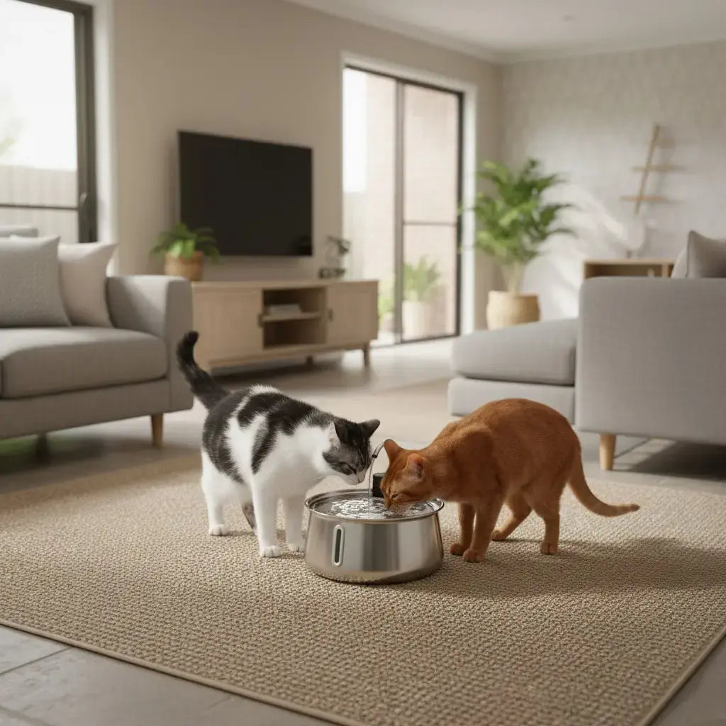 WhiskerWell™ Stainless Steel Pet Fountain