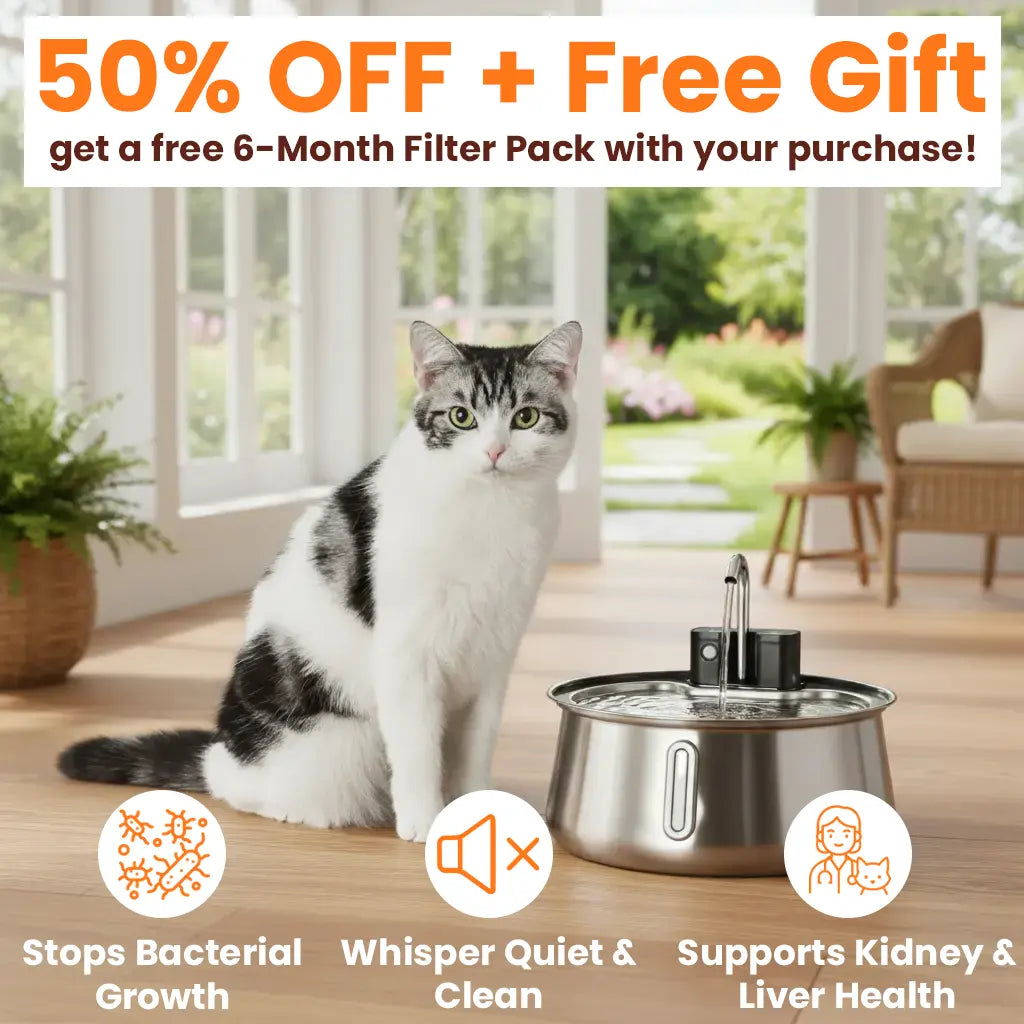 WhiskerWell™ Stainless Steel Pet Fountain