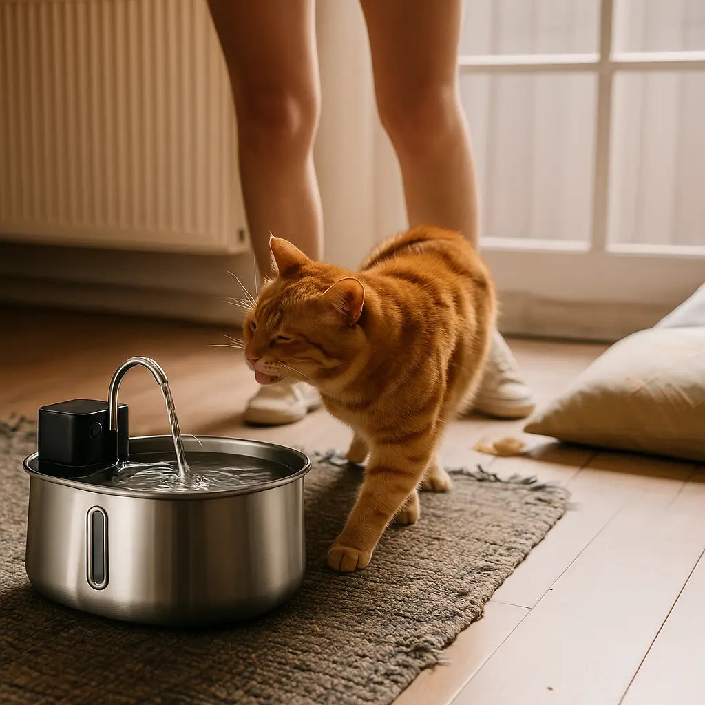 WhiskerWell™ Stainless Steel Pet Fountain
